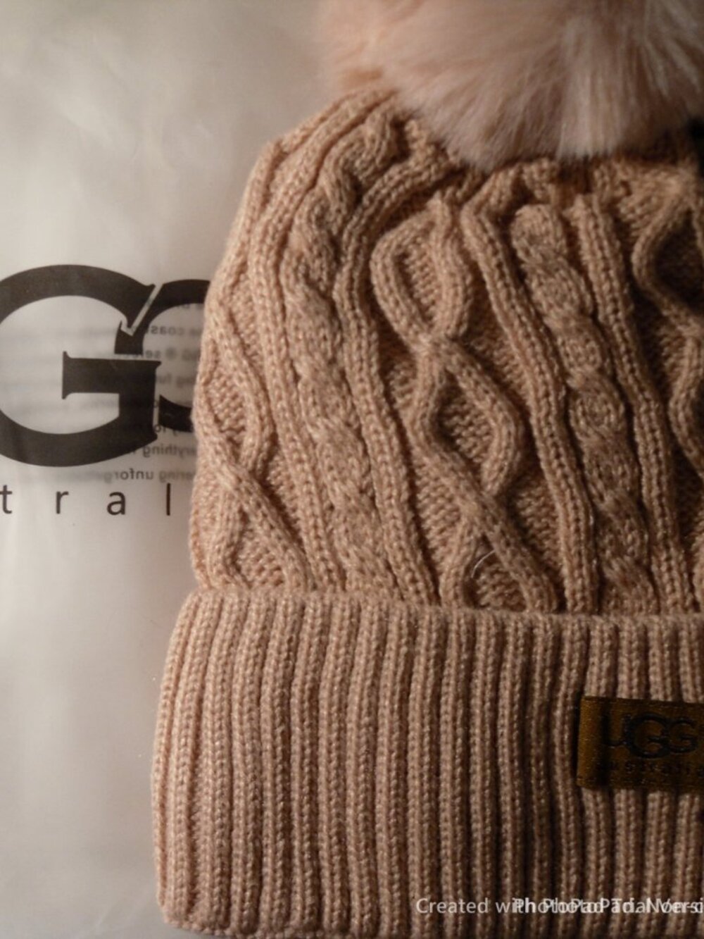 UGG Women's Pink Winter Hat with Pom-Pom – New